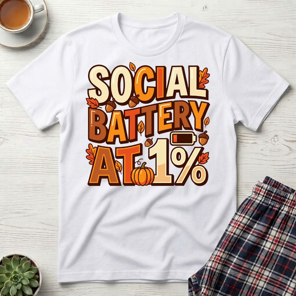 Fall Social Battery T-Shirt