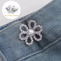Jeans Waist Adjustment Buttons Beautiful Hollow Metal Flower Button Woman‘s Trouser Waist Wide-to-narrow Buttons