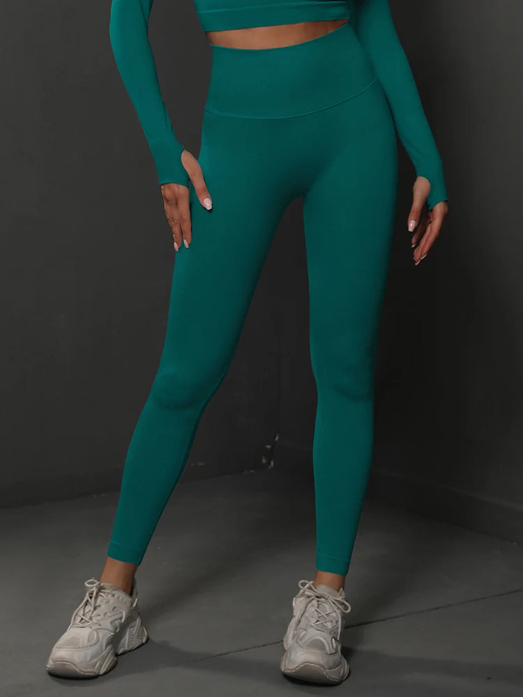 Women Yoga Leggings Hips Lifting Gym Leggings Seamless Sport Pants High Waist Fitness Leggings Workout Running Pants