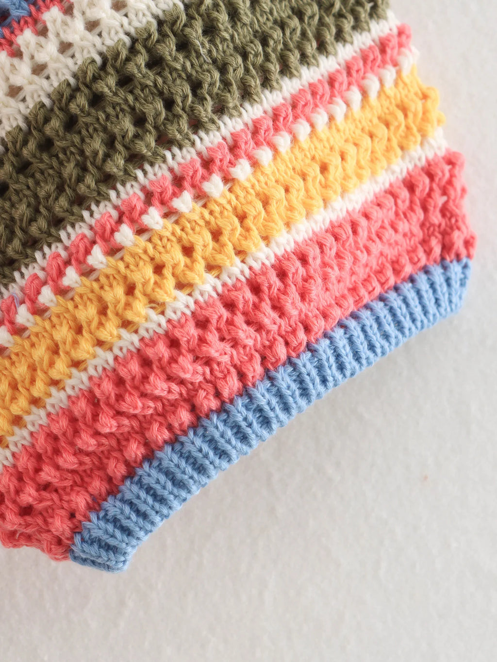 Color Stripe Knit Set Women Short Polo Neck Crop Top Retro Beach Shorts 2025 Summer Vacation Matching Outfit