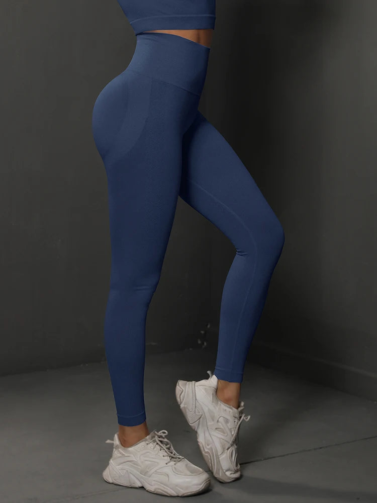 Women Yoga Leggings Hips Lifting Gym Leggings Seamless Sport Pants High Waist Fitness Leggings Workout Running Pants