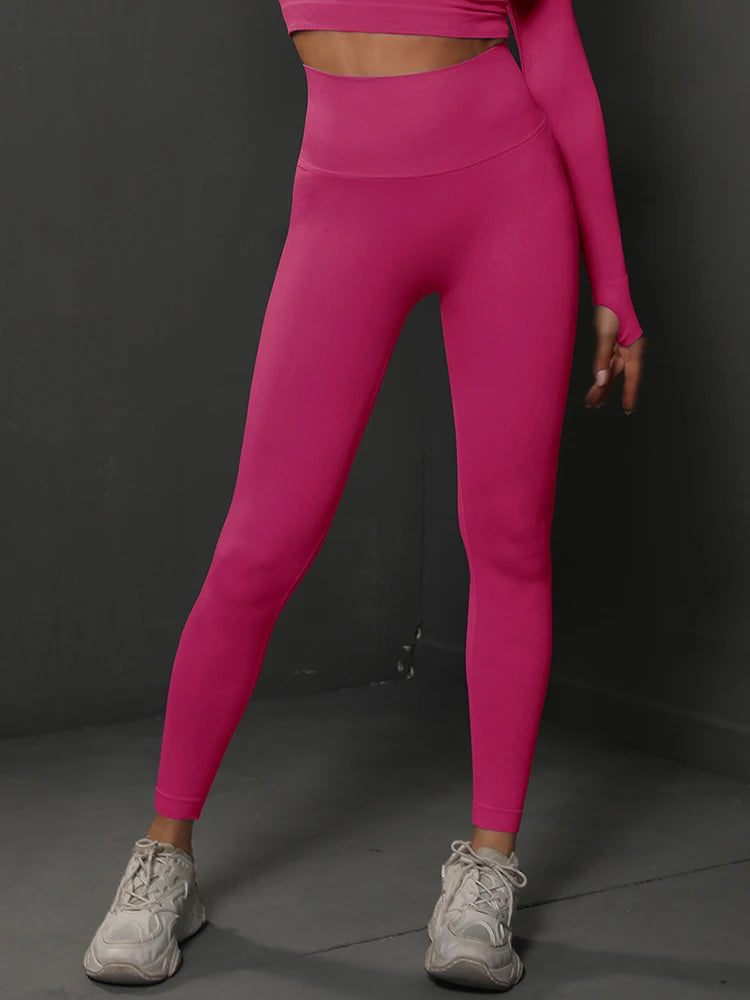 Women Yoga Leggings Hips Lifting Gym Leggings Seamless Sport Pants High Waist Fitness Leggings Workout Running Pants