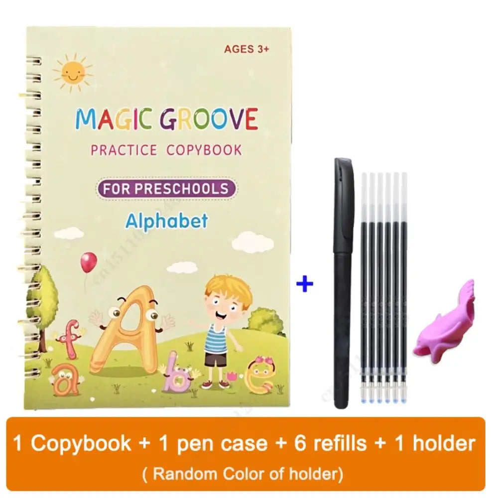 Writing Exercise Books English Groove Magic Practice Copybook Children's Book Learning Numbers Letters Alphabet Calligraphy Gift