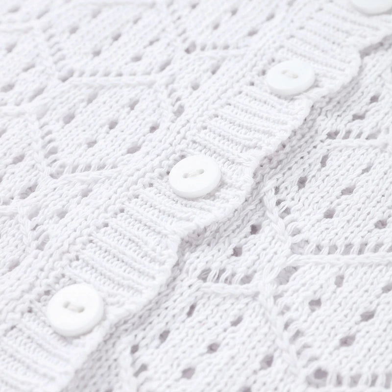 Cute Sexy Short Sleeve Top Shorts Crochet Knit Women Set Boho Beach Chic Female Playful Stylish Casual Outfit