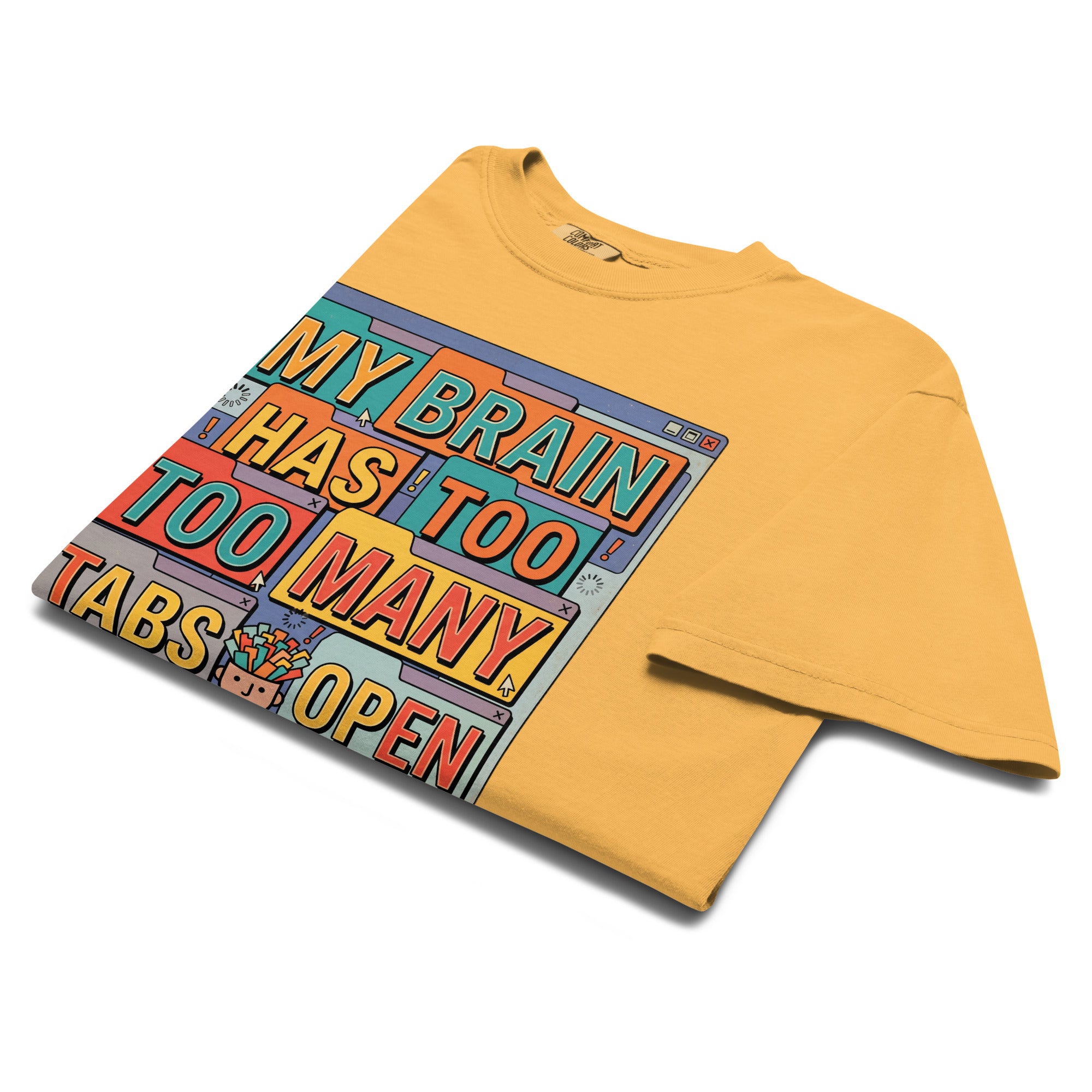 My Brain Has Too Many Tabs Open Retro Graphic T-Shirt