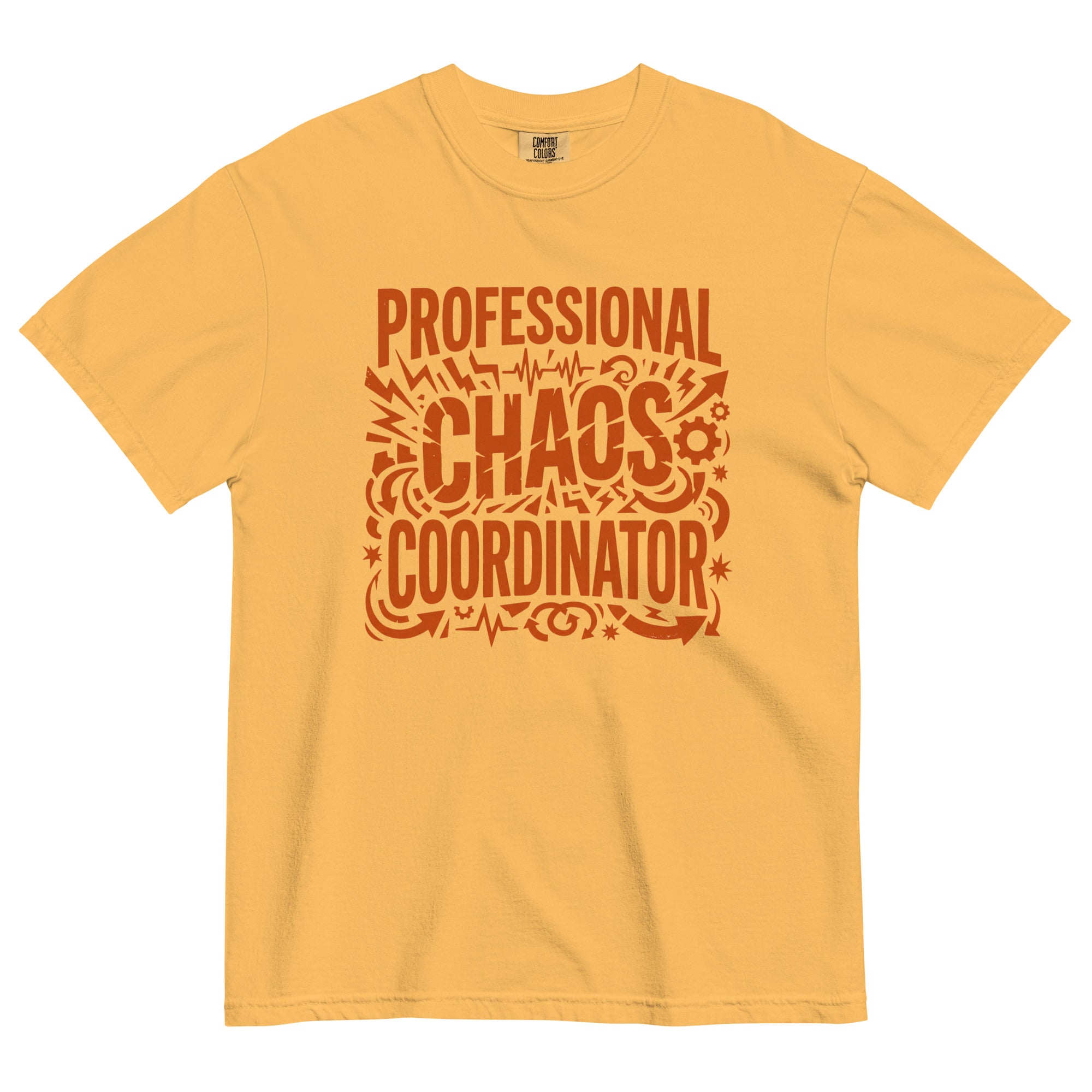 Retro Professional Chaos Coordinator T-Shirt | Mustard Yellow