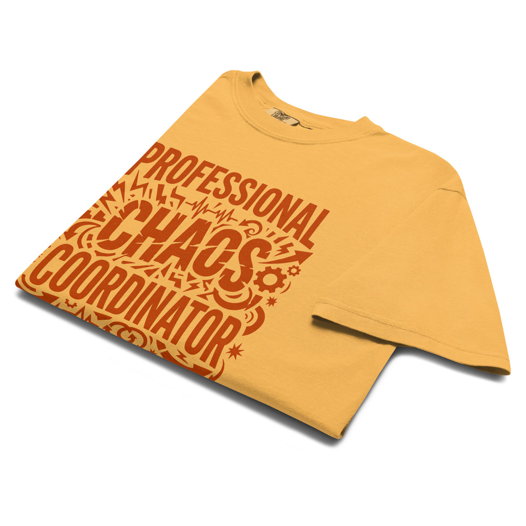 Retro Professional Chaos Coordinator T-Shirt | Mustard Yellow