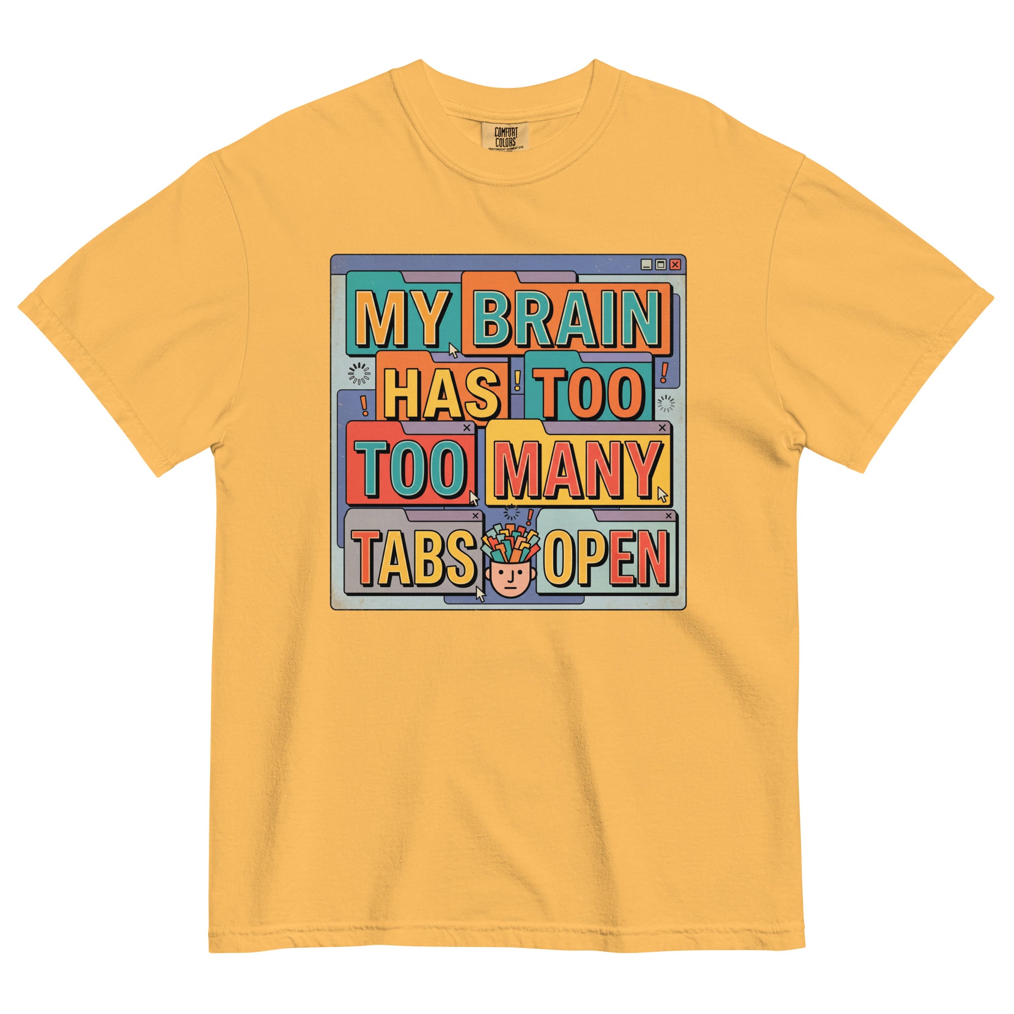 My Brain Has Too Many Tabs Open Retro Graphic T-Shirt